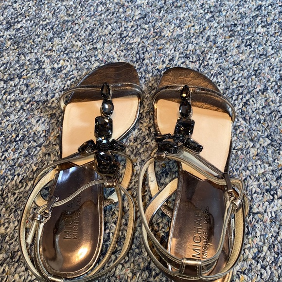 Micheal Kors Dark grey wedge sandal. With gems. Size 7 - Picture 4 of 4